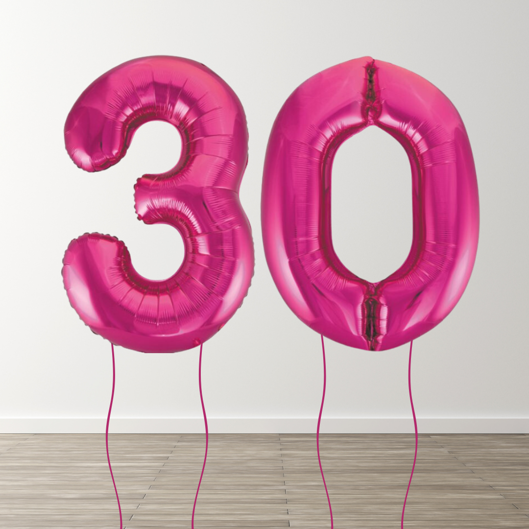Magenta Foil Number Balloons
