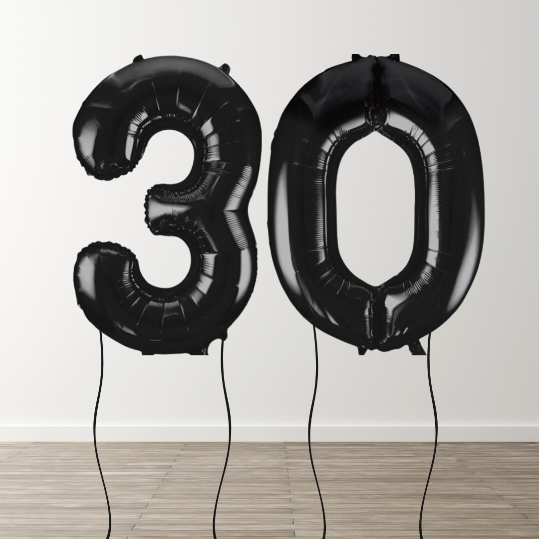 Black Foil Number Balloons
