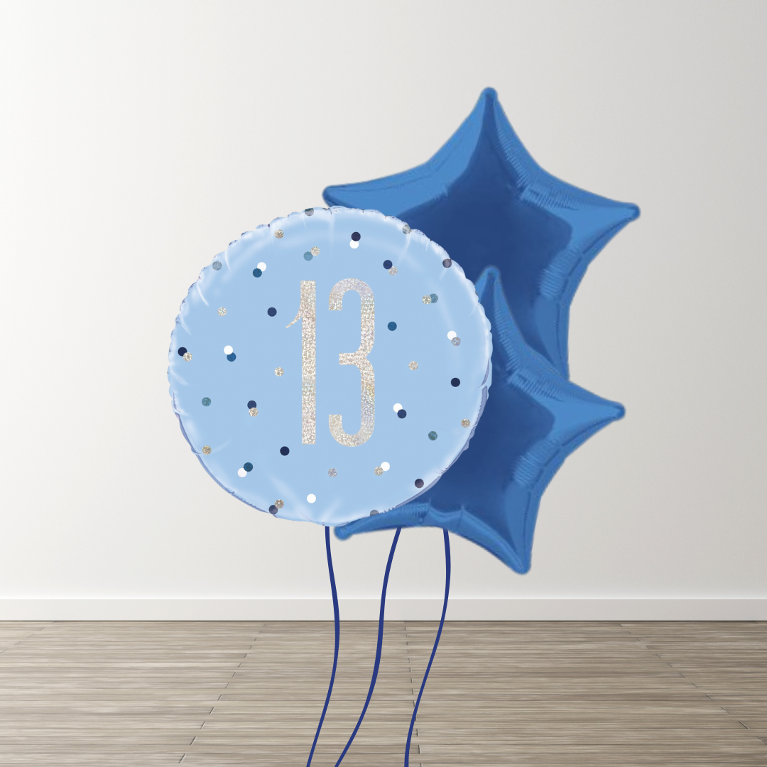 Small Blue Balloon Bouquets