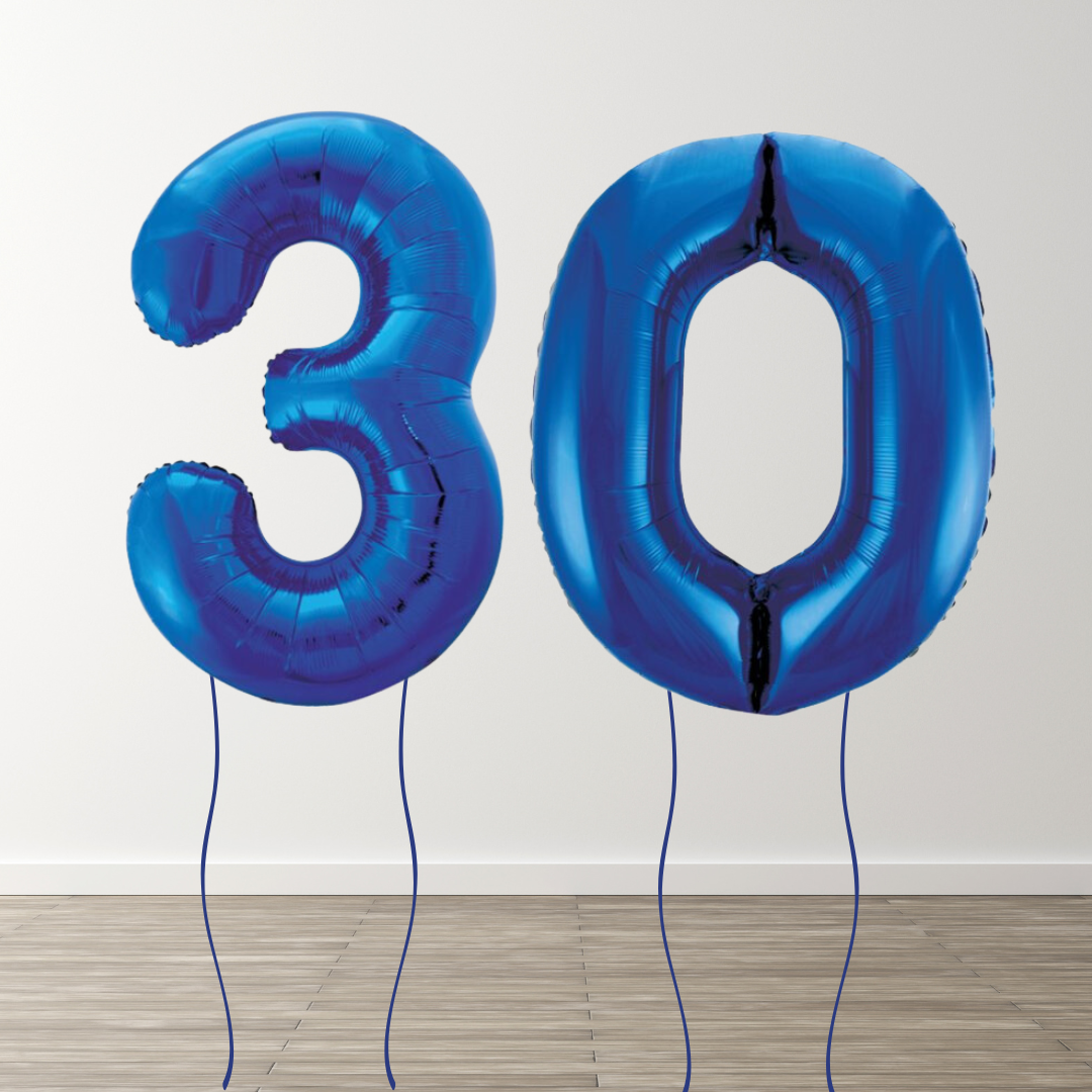 Blue Foil Number Balloons