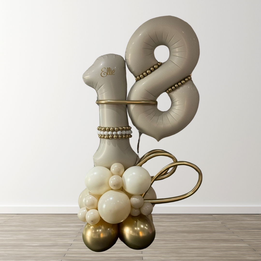 Cream & Gold Number Stack