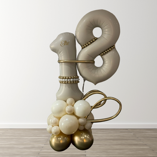Cream & Gold Number Stack