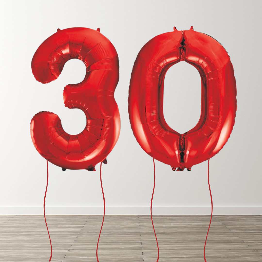 Red Foil Number Balloons
