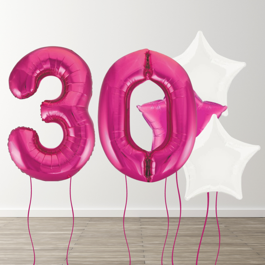 Magenta Foil Number Bunch