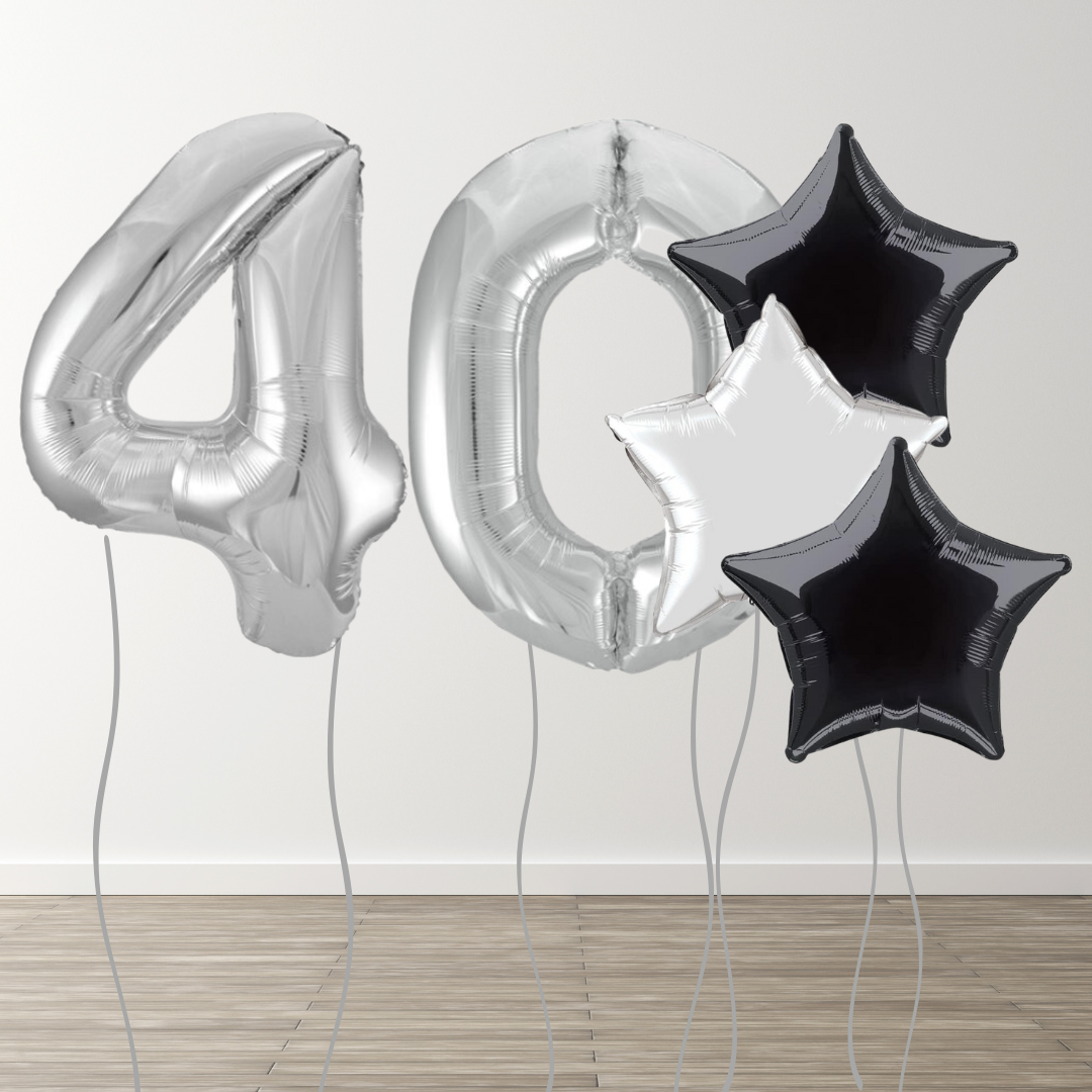Silver Foil Number Bunch