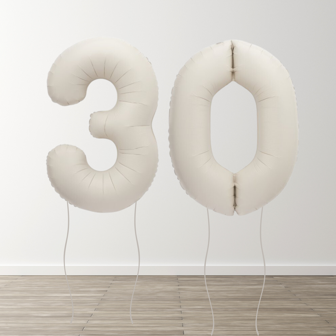 Matte Neutral Foil Number Balloons