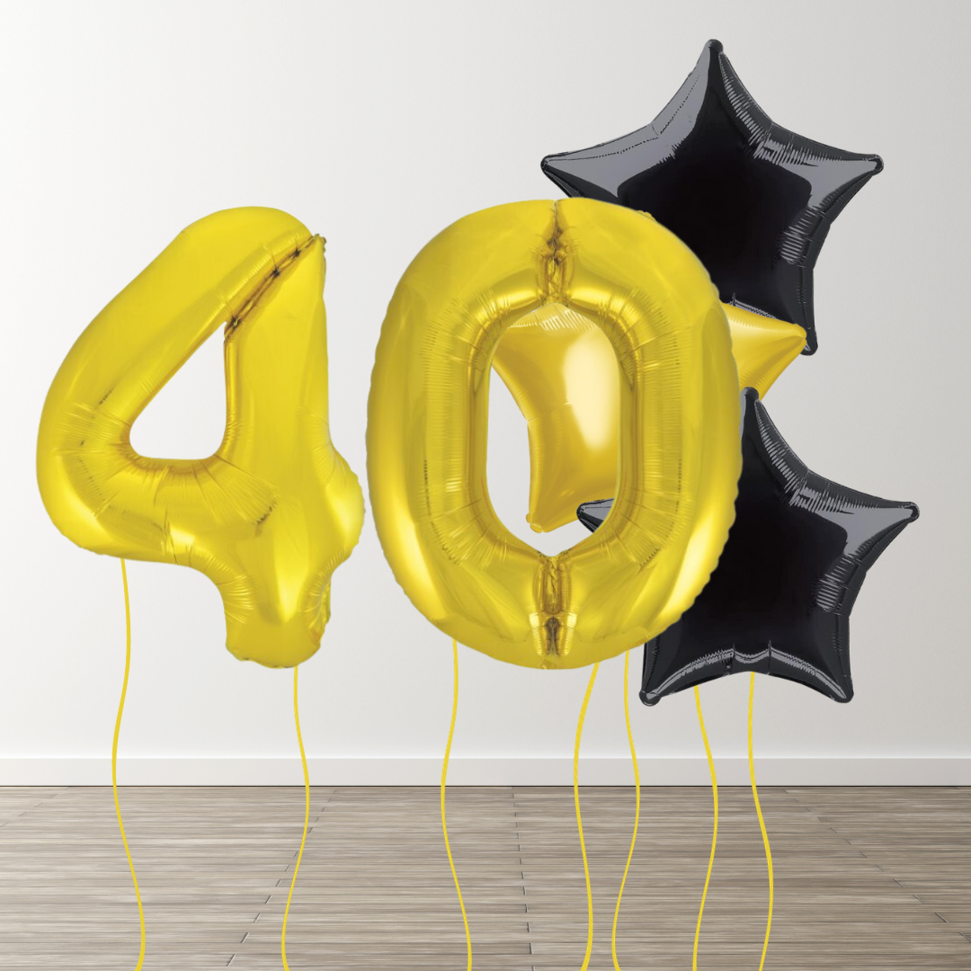 Classic Gold Foil Number Bunch