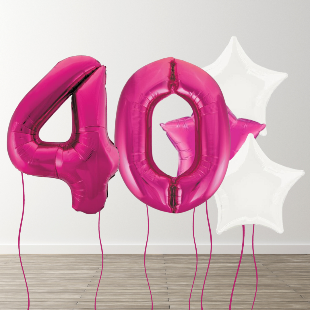 Magenta Foil Number Bunch