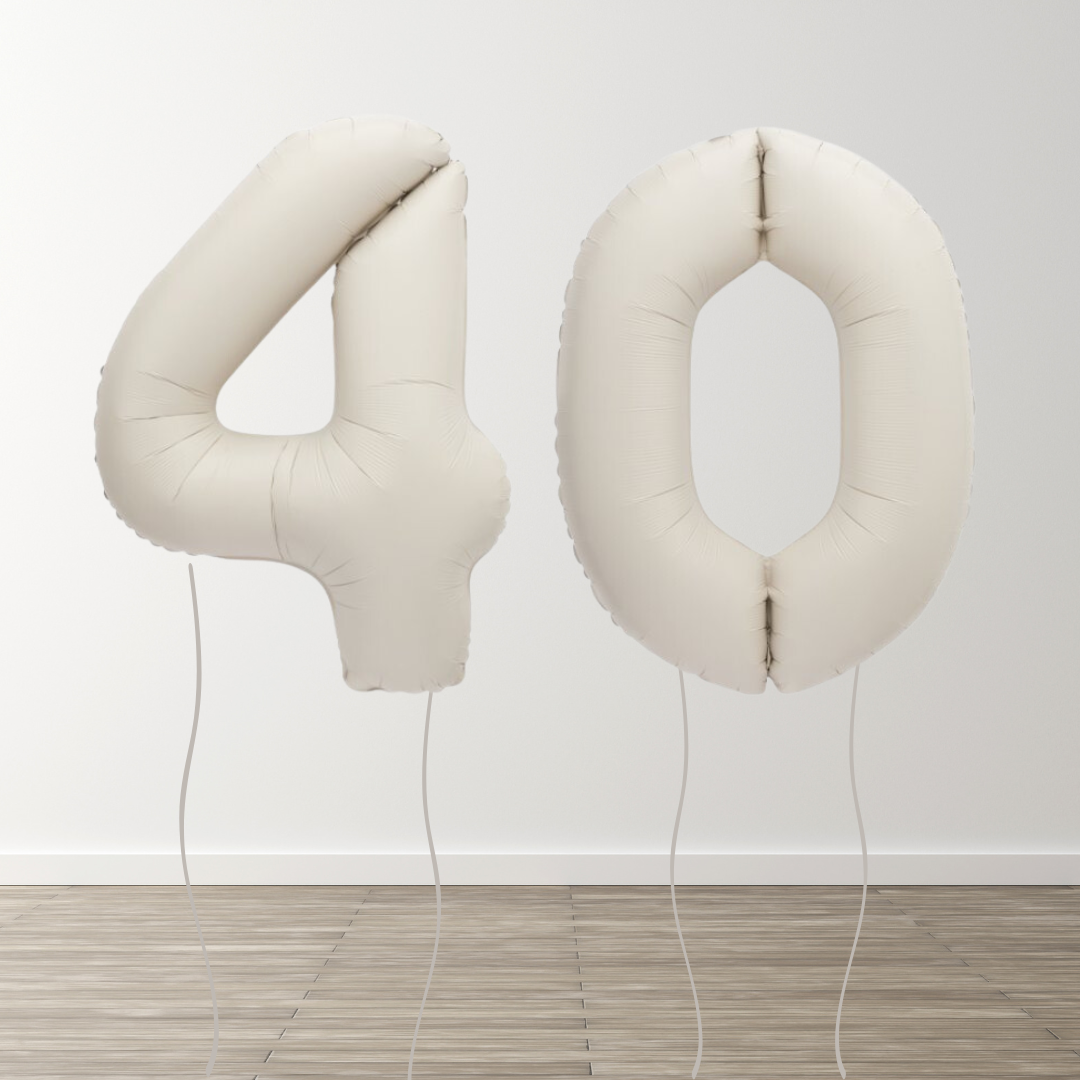 Matte Neutral Foil Number Balloons