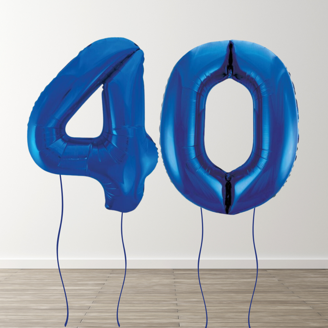 Blue Foil Number Balloons