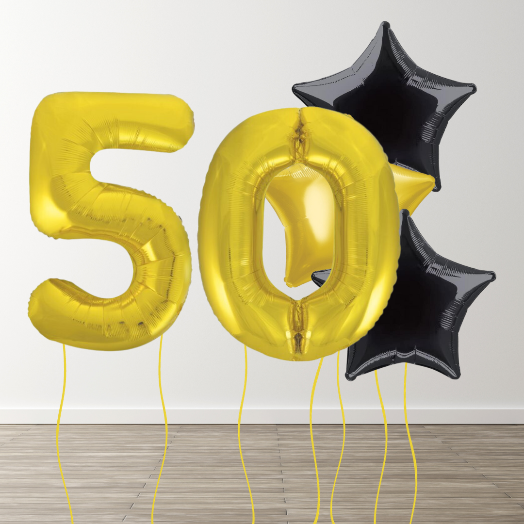 Classic Gold Foil Number Bunch