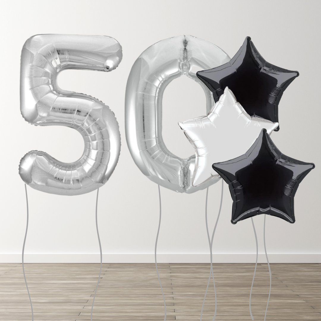Silver Foil Number Bunch