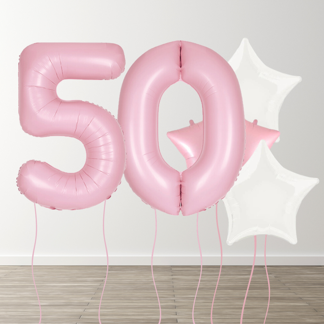Matte Pink Foil Number Bunch