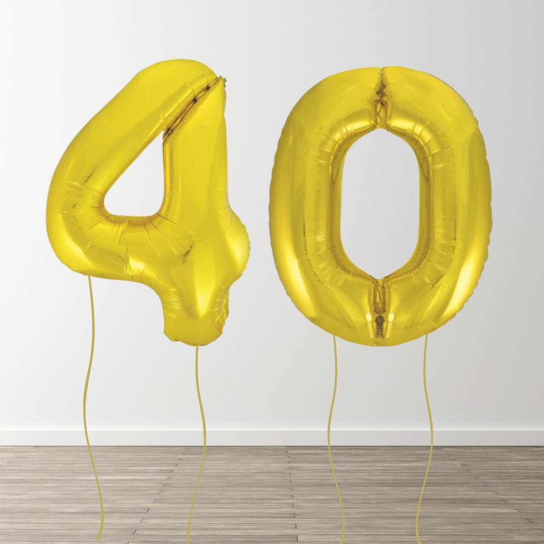 Classic Gold Foil Number Balloons