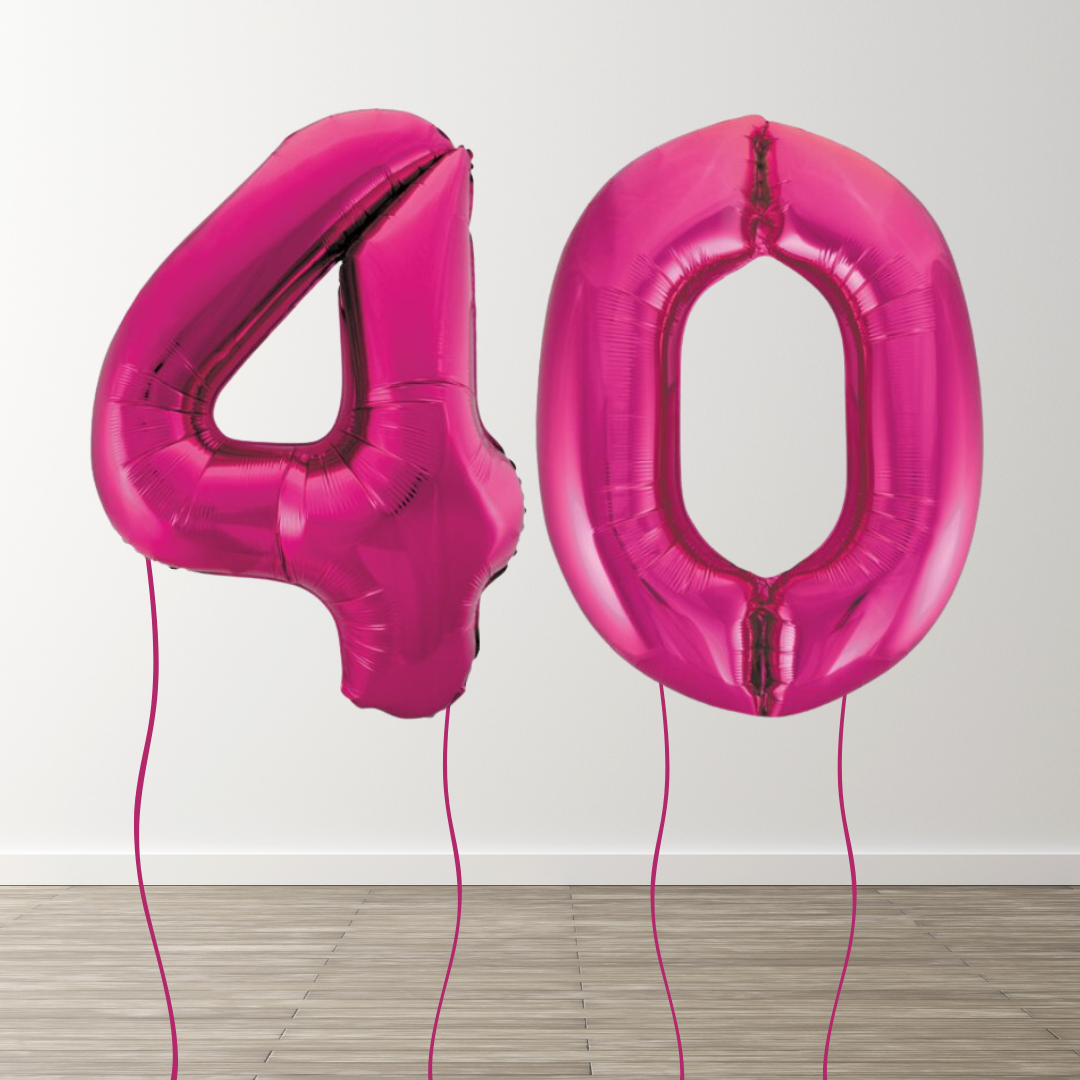 Magenta Foil Number Balloons