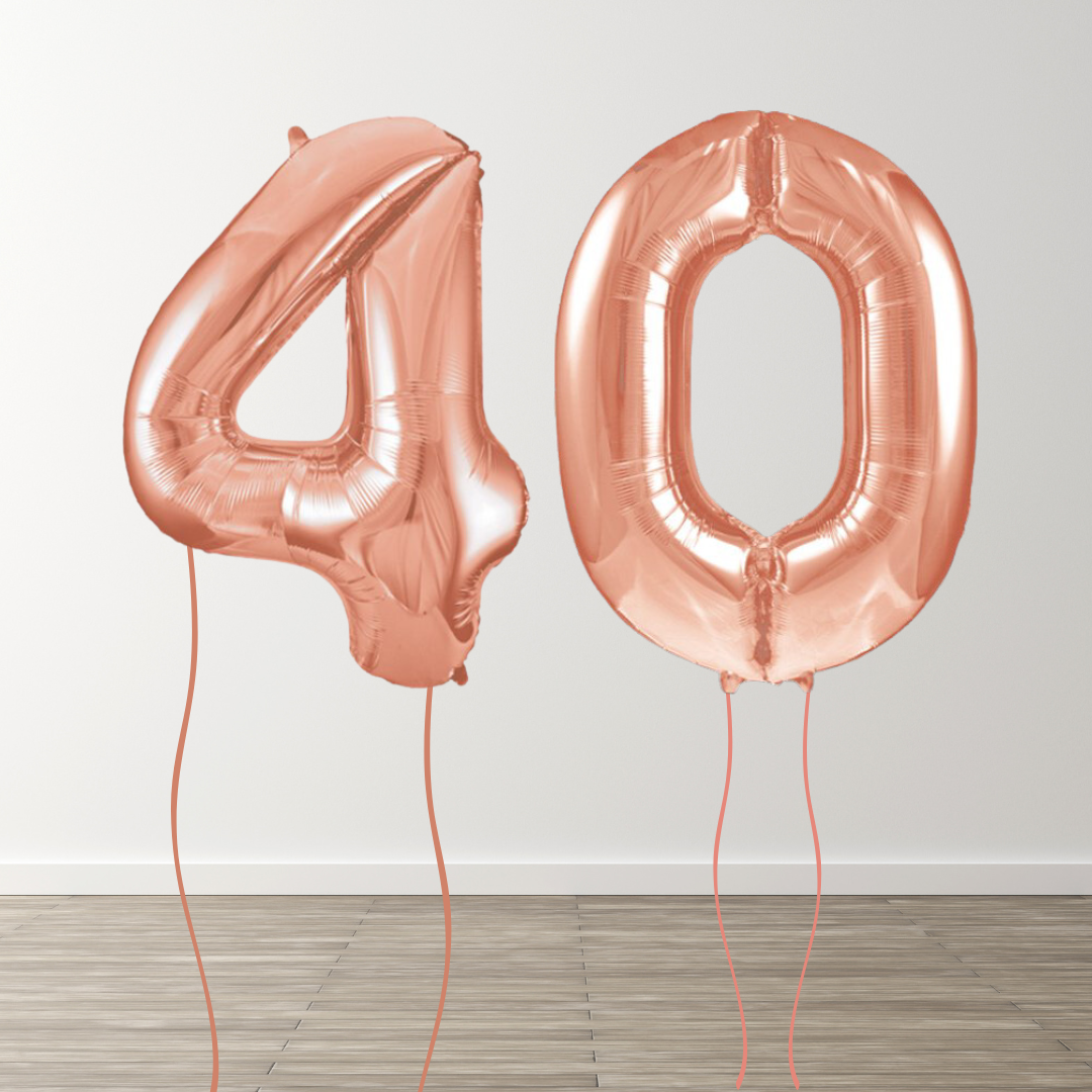 Rose Gold Foil Number Balloons