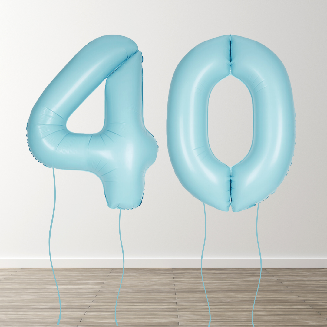Matte Blue Foil Number Balloons