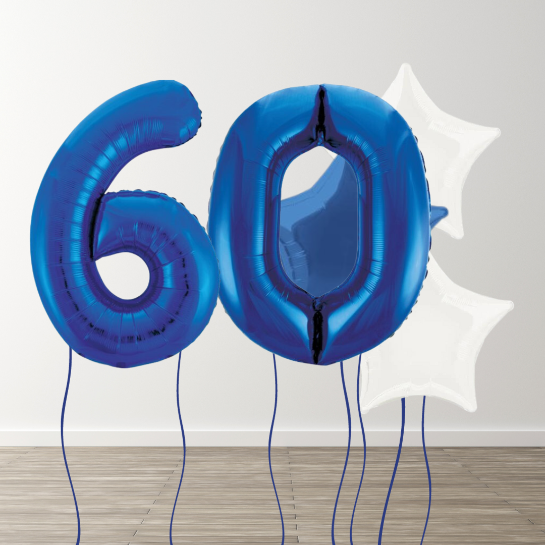 Blue Foil Number Bunch
