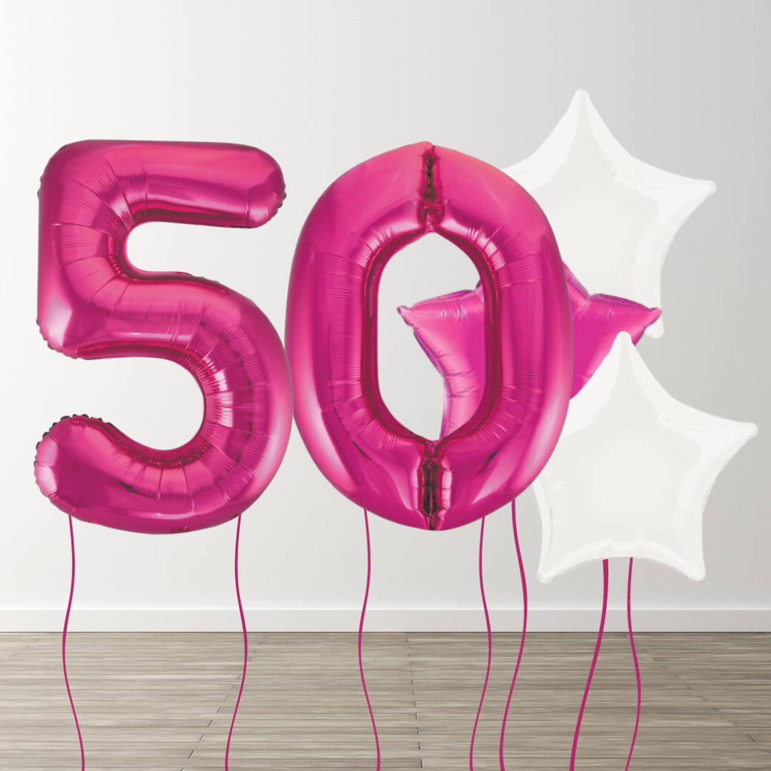 Magenta Foil Number Bunch