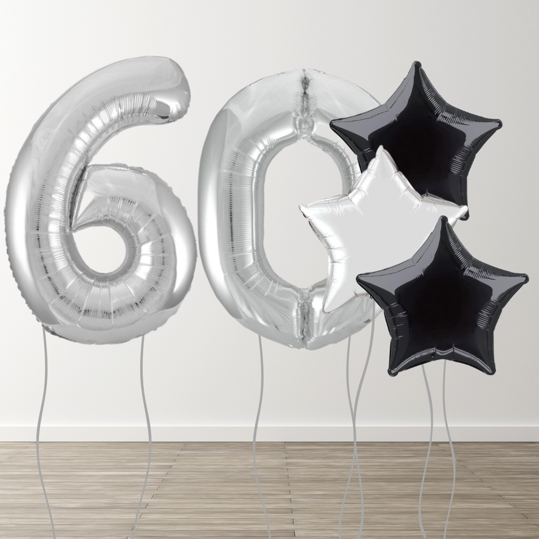Silver Foil Number Bunch