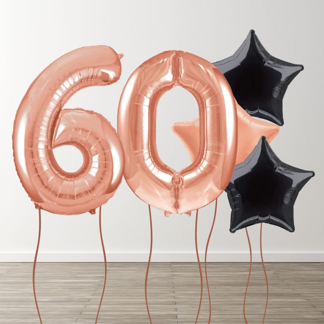 Rose Gold Foil Number Bunch