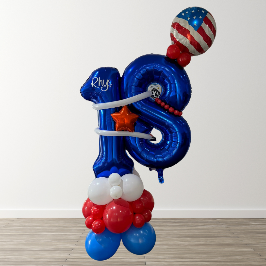 American-Themed Number Stack