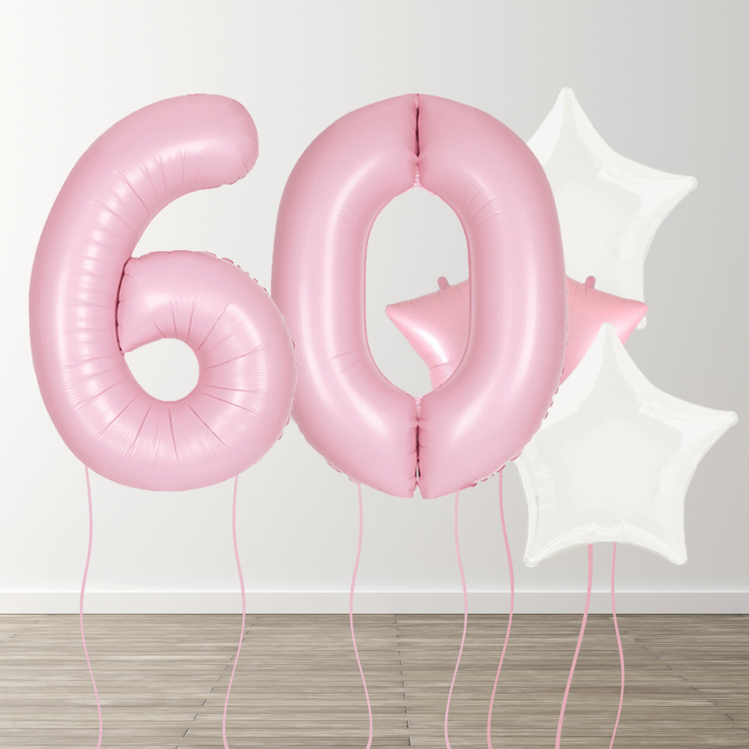 Matte Pink Foil Number Bunch