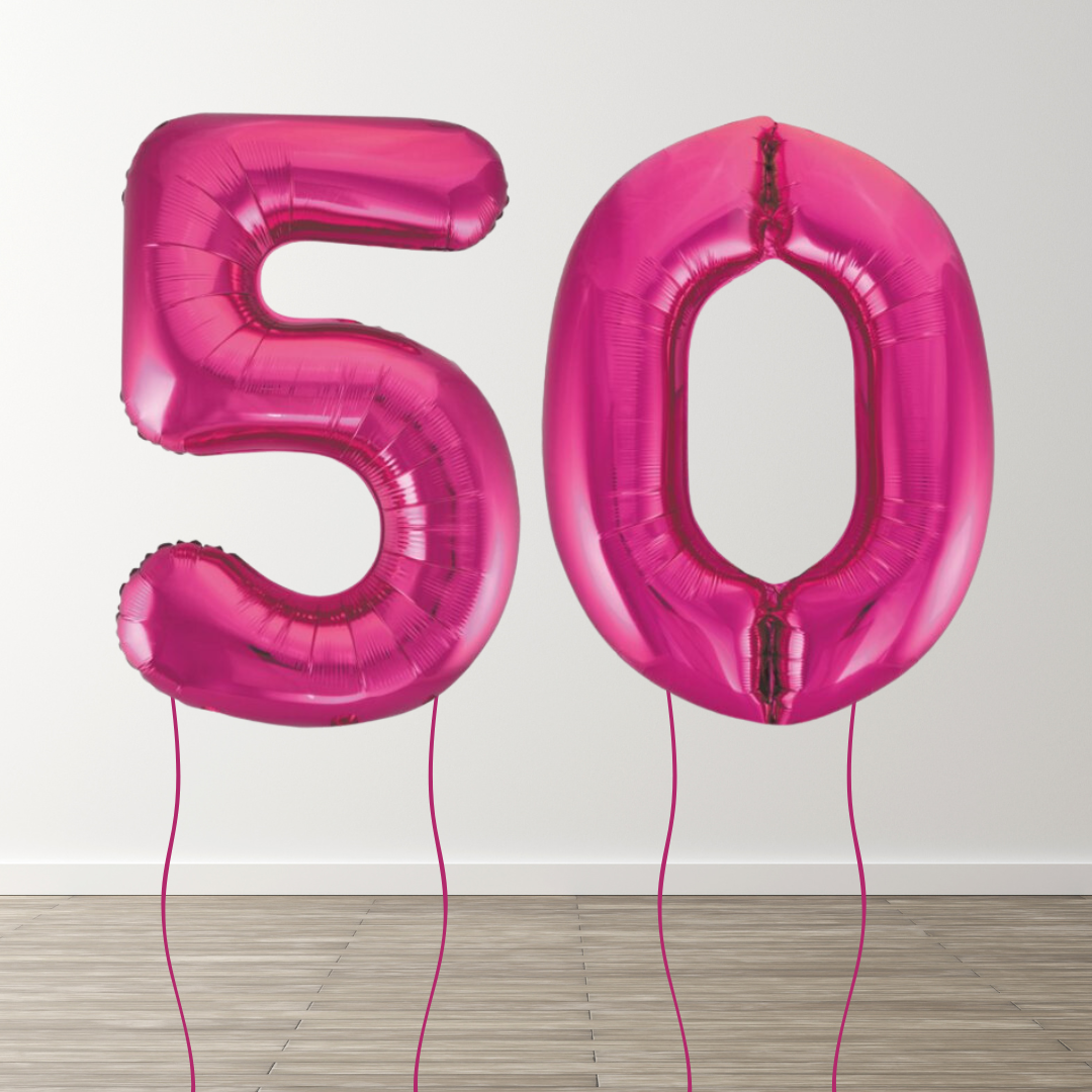 Magenta Foil Number Balloons