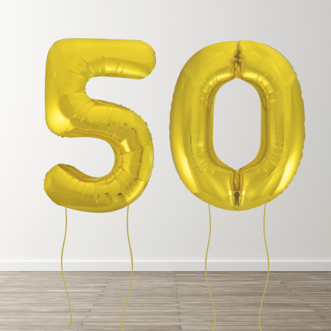 Classic Gold Foil Number Balloons
