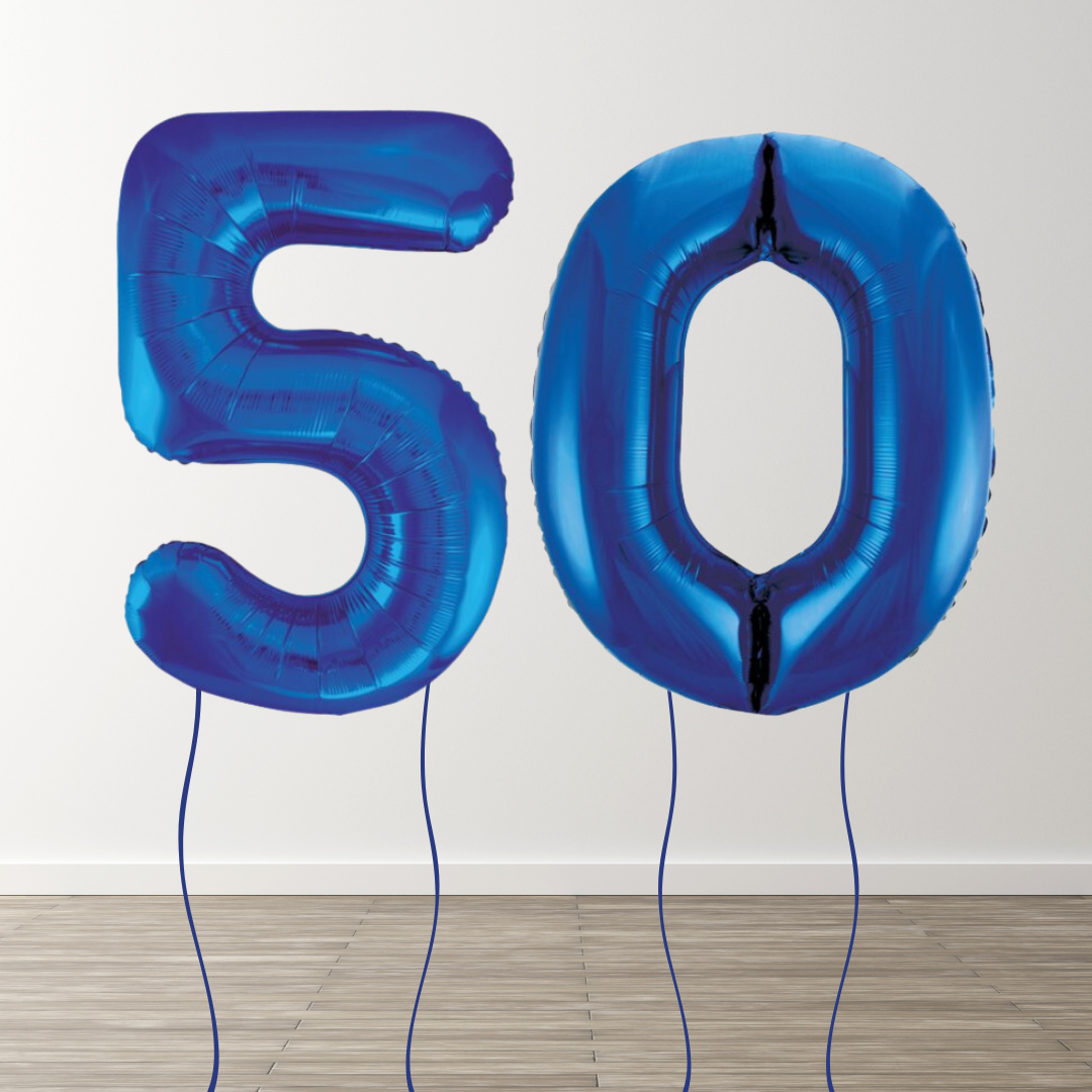 Blue Foil Number Balloons