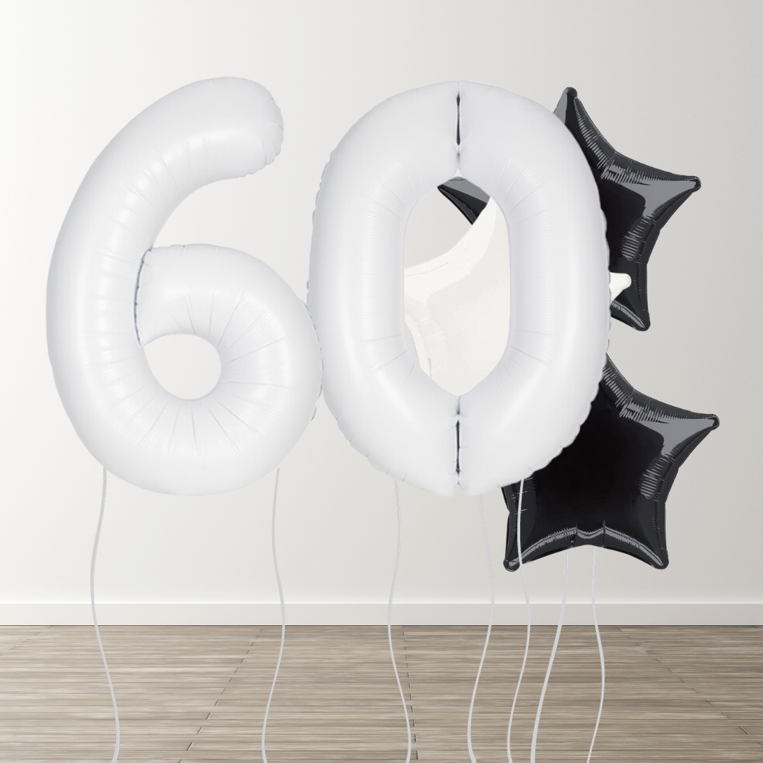 White Foil Number Bunch