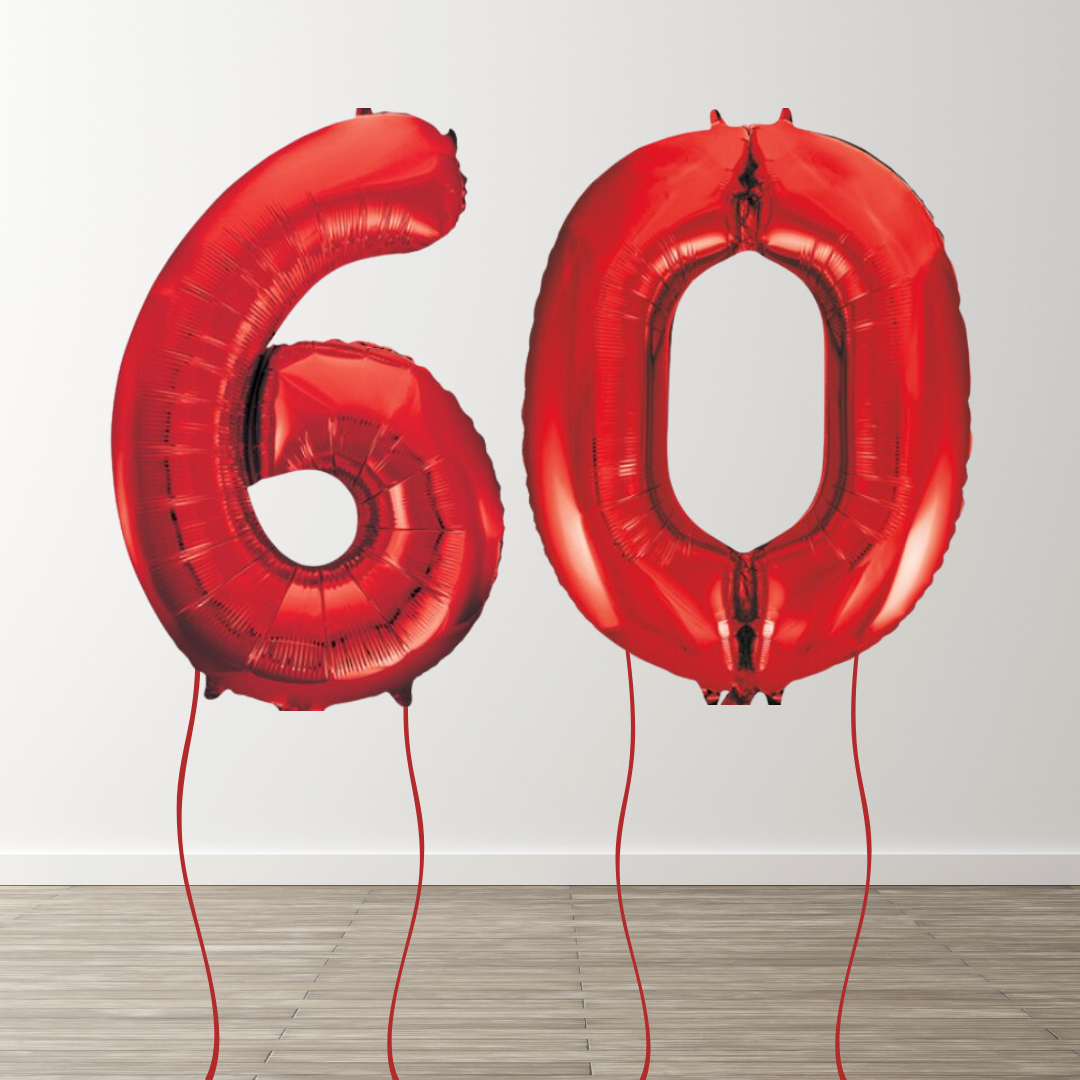 Red Foil Number Balloons