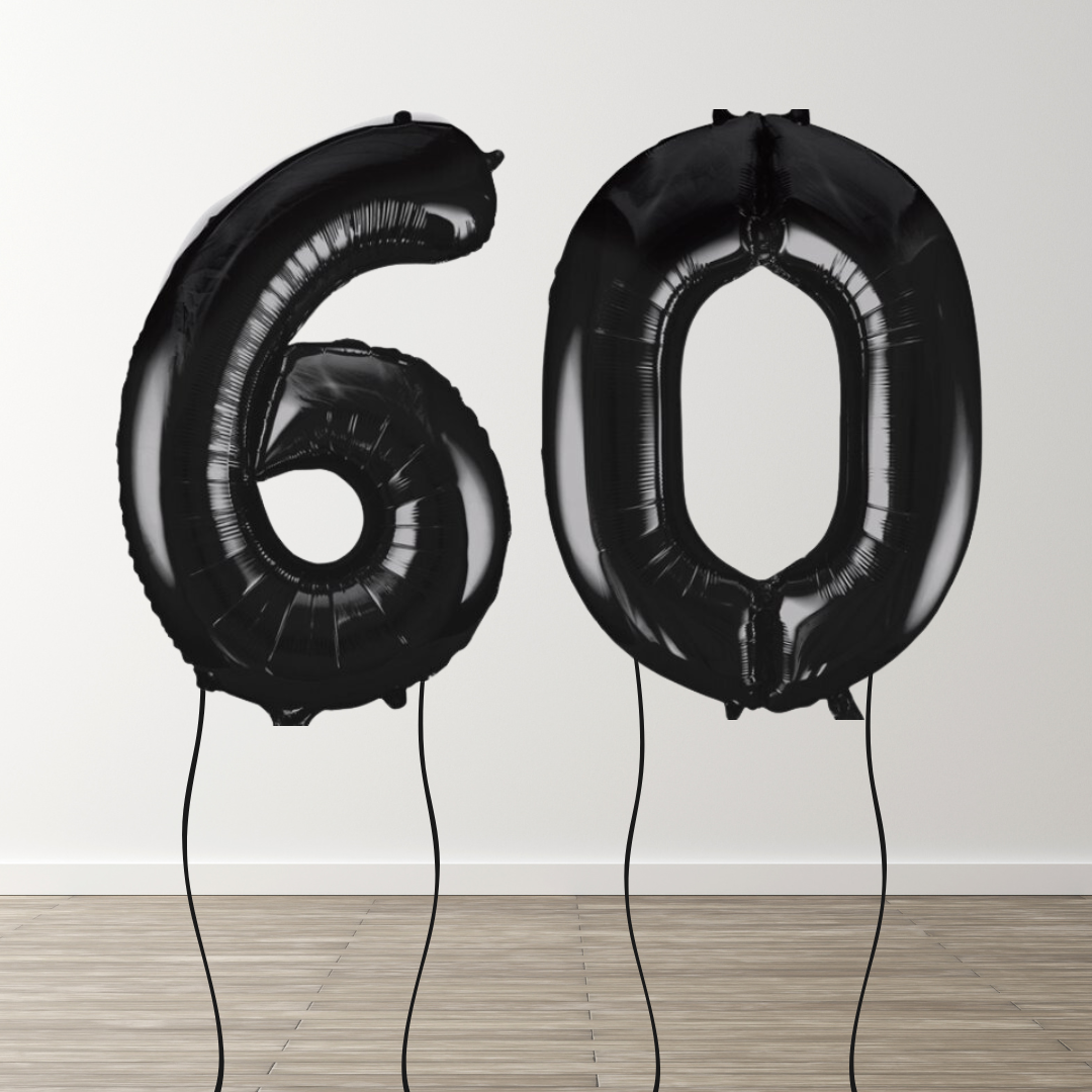 Black Foil Number Balloons