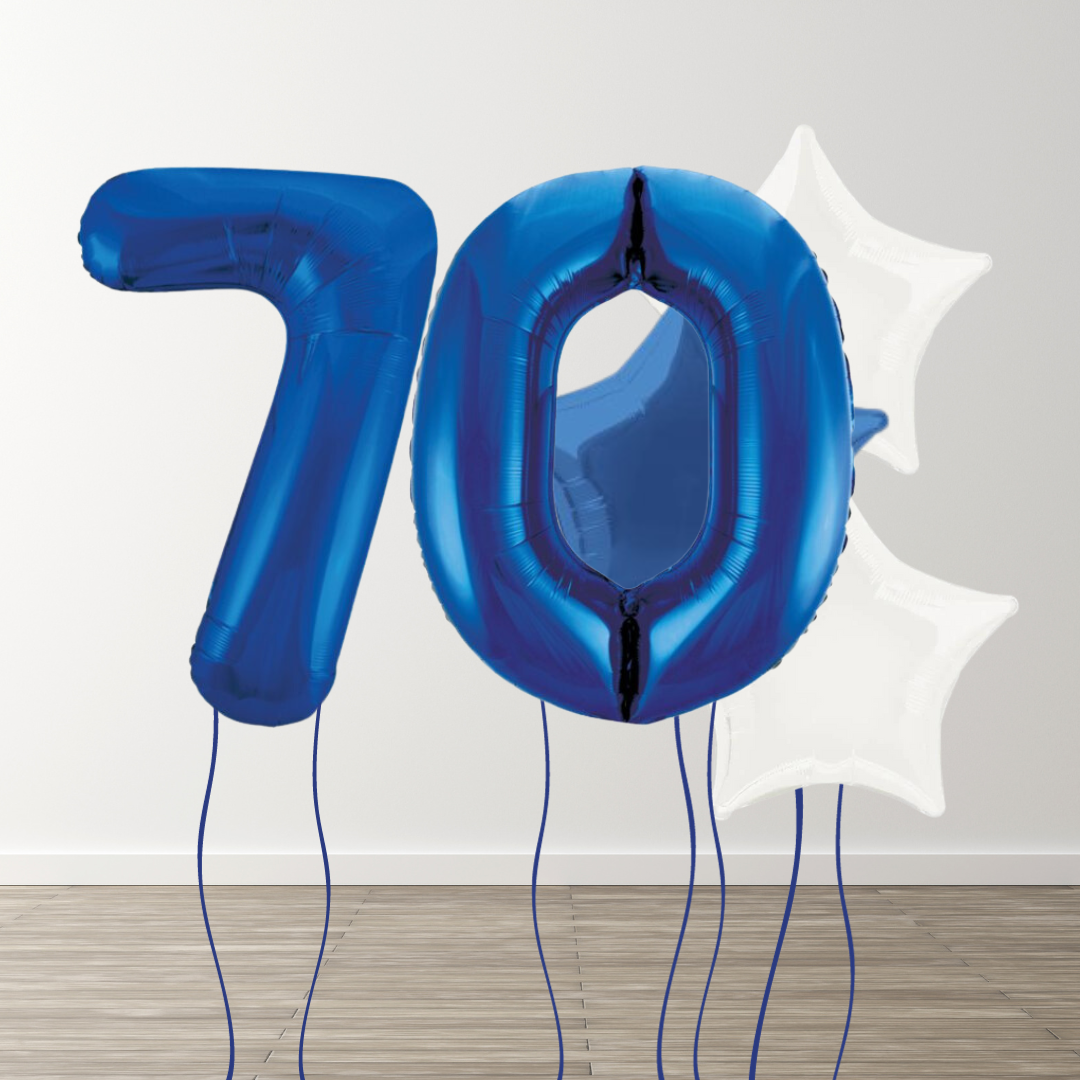 Blue Foil Number Bunch