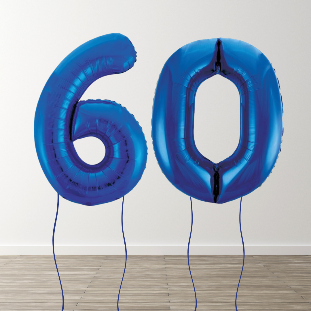 Blue Foil Number Balloons