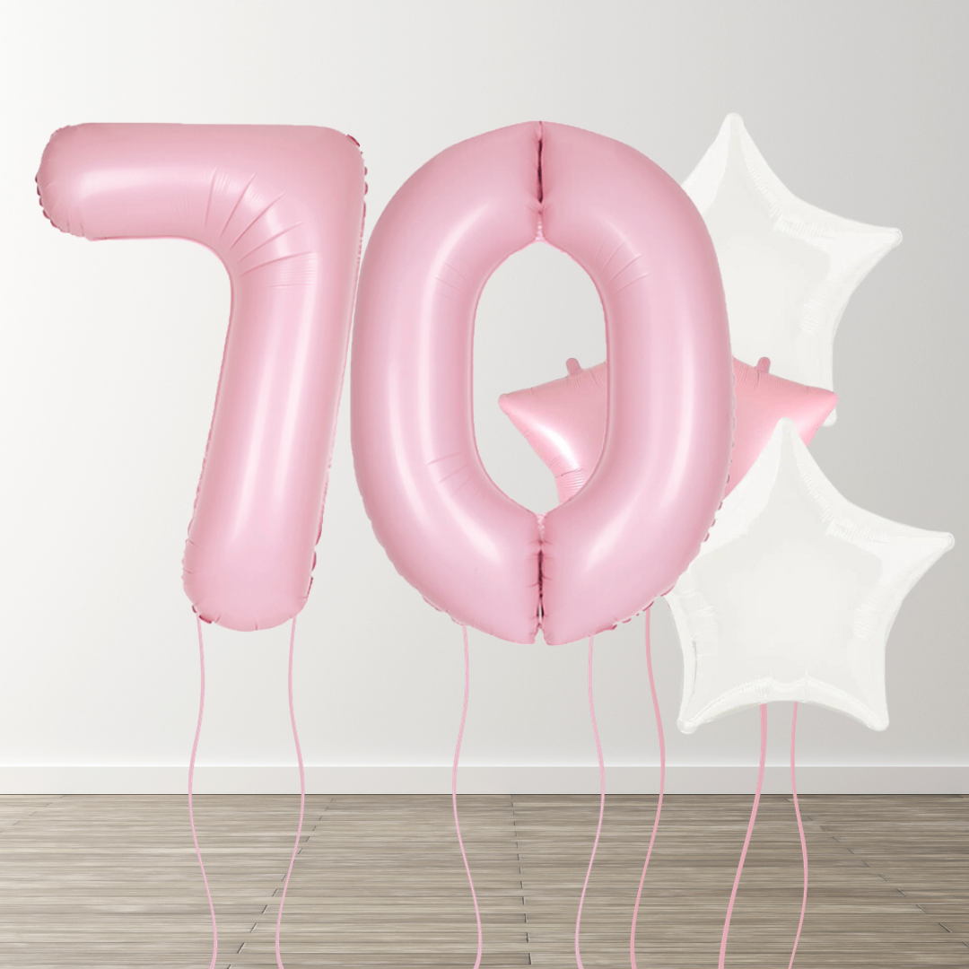 Matte Pink Foil Number Bunch