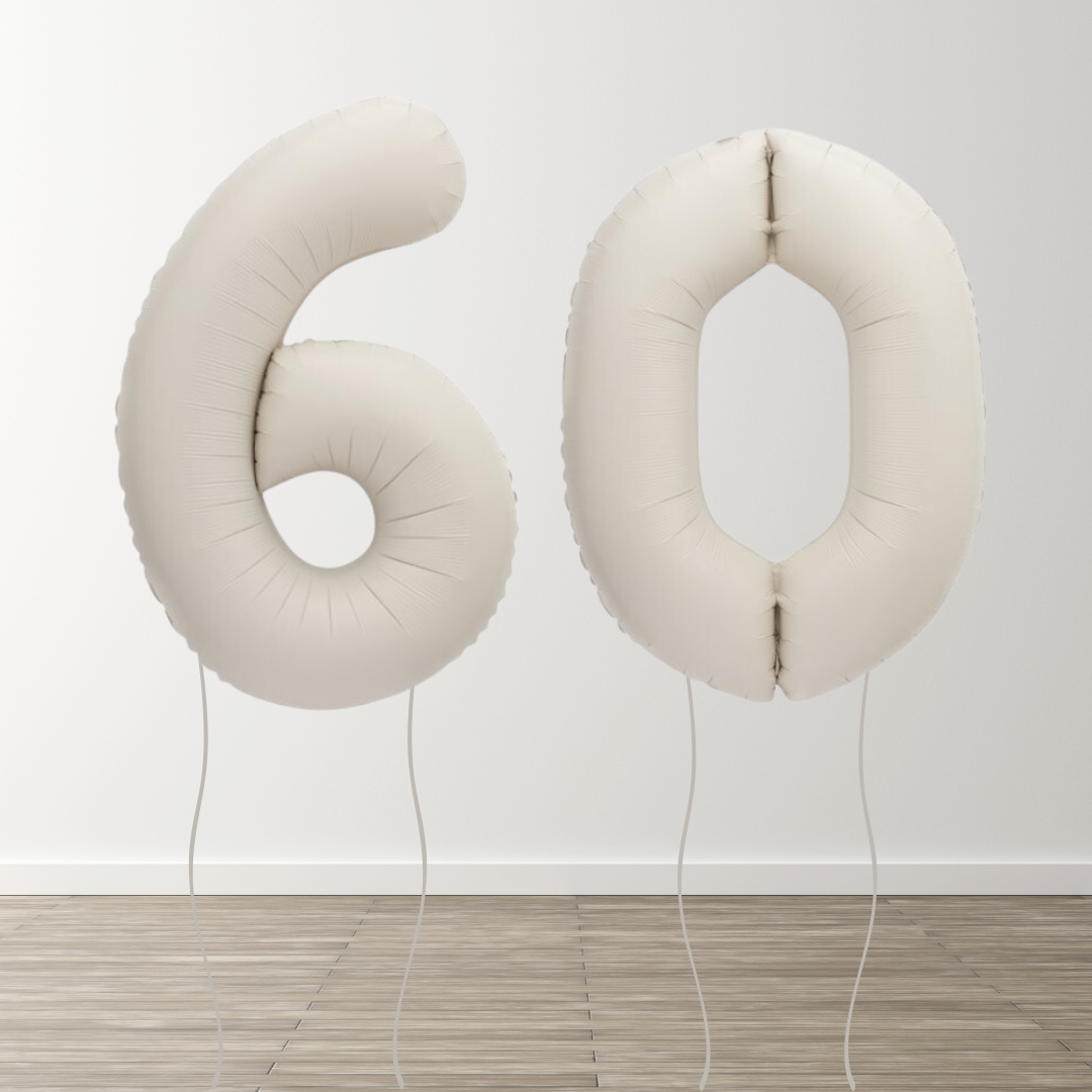 Matte Neutral Foil Number Balloons