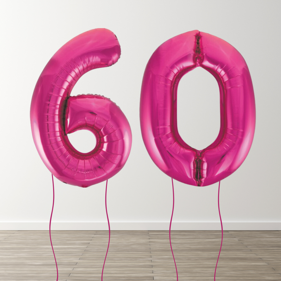 Magenta Foil Number Balloons