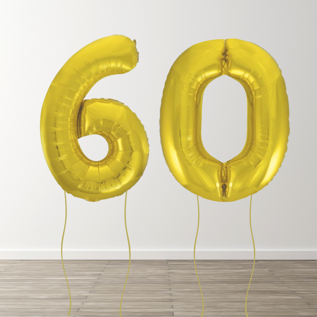Classic Gold Foil Number Balloons