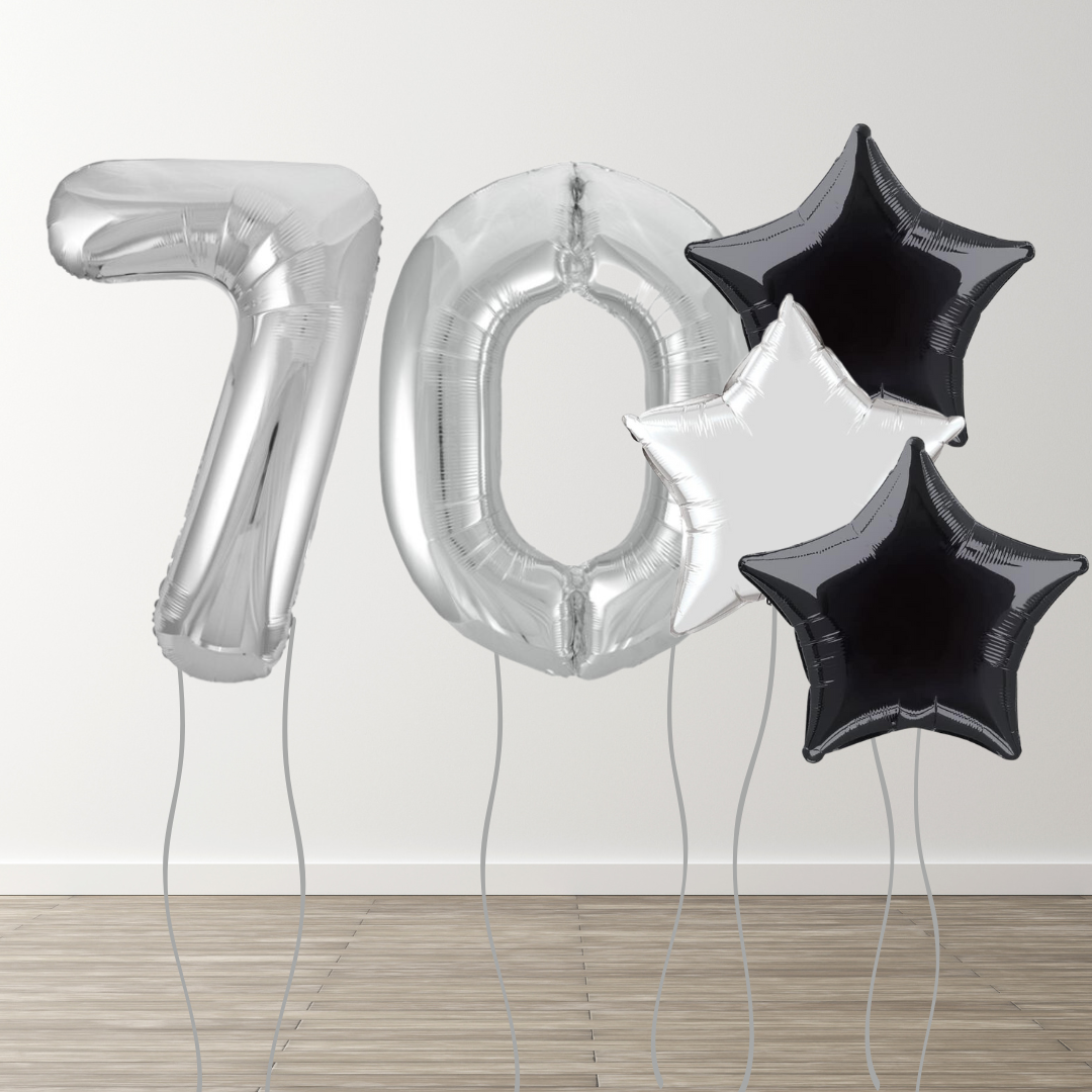 Silver Foil Number Bunch