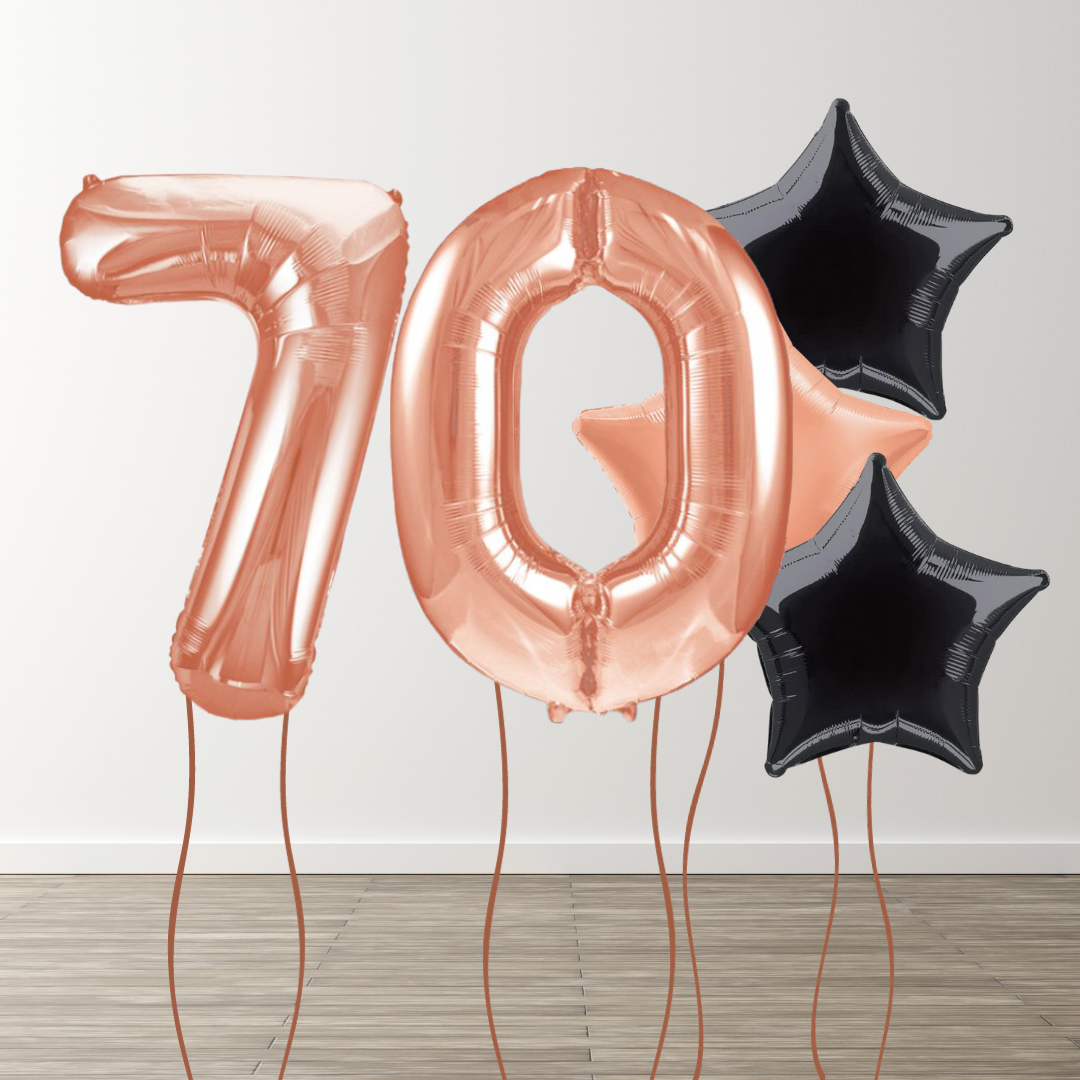 Rose Gold Foil Number Bunch
