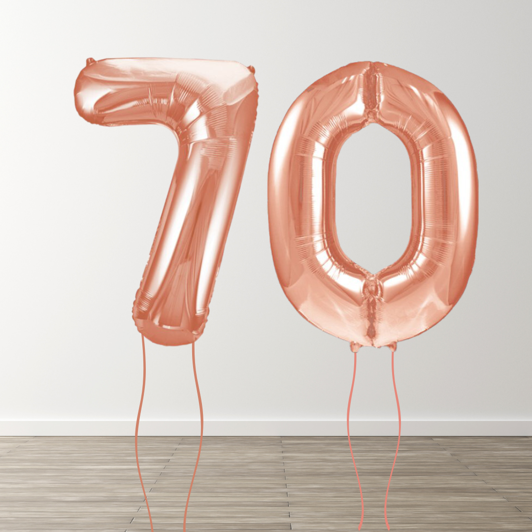 Rose Gold Foil Number Balloons