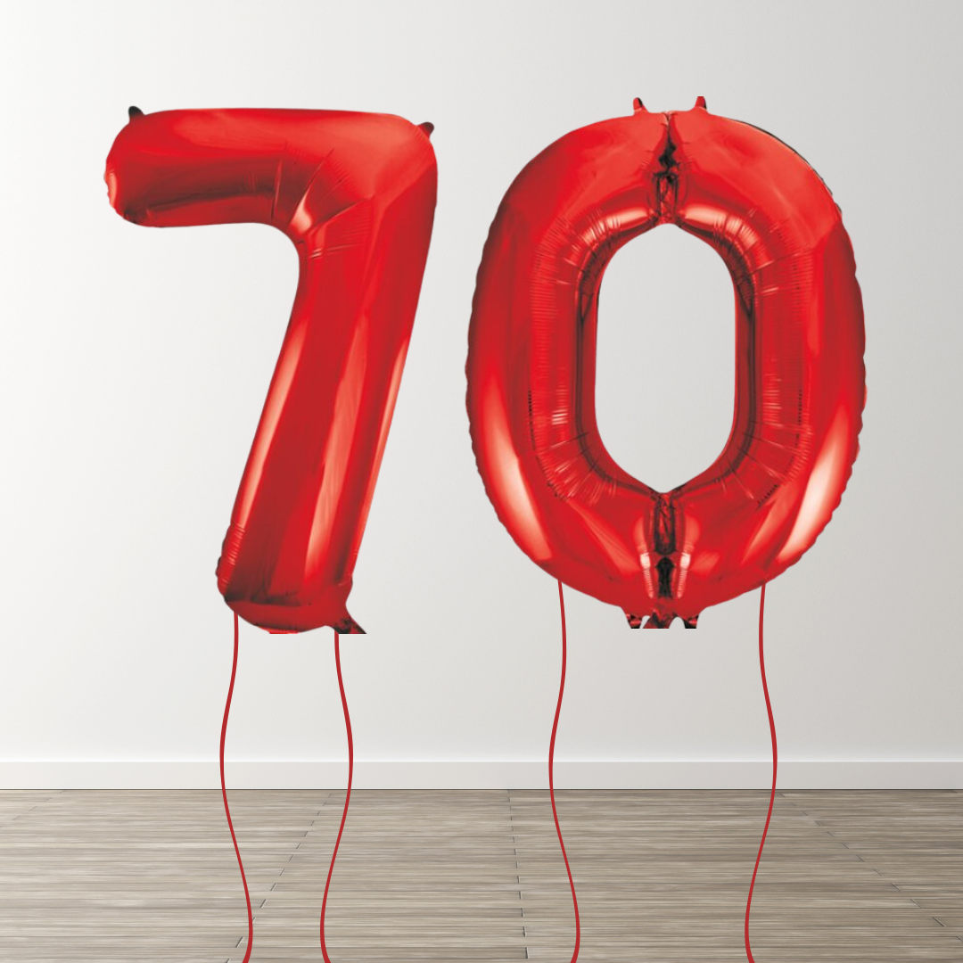 Red Foil Number Balloons