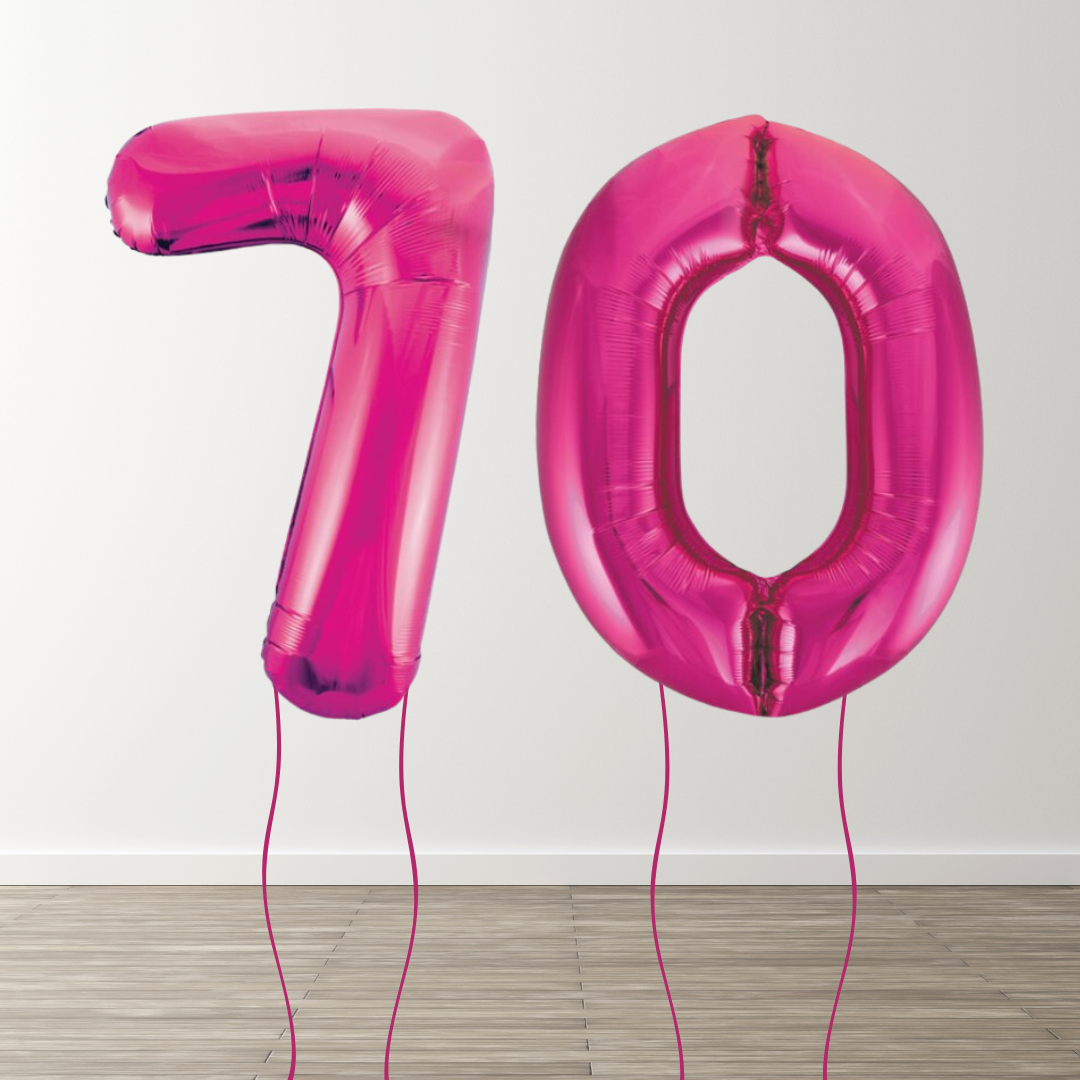 Magenta Foil Number Balloons