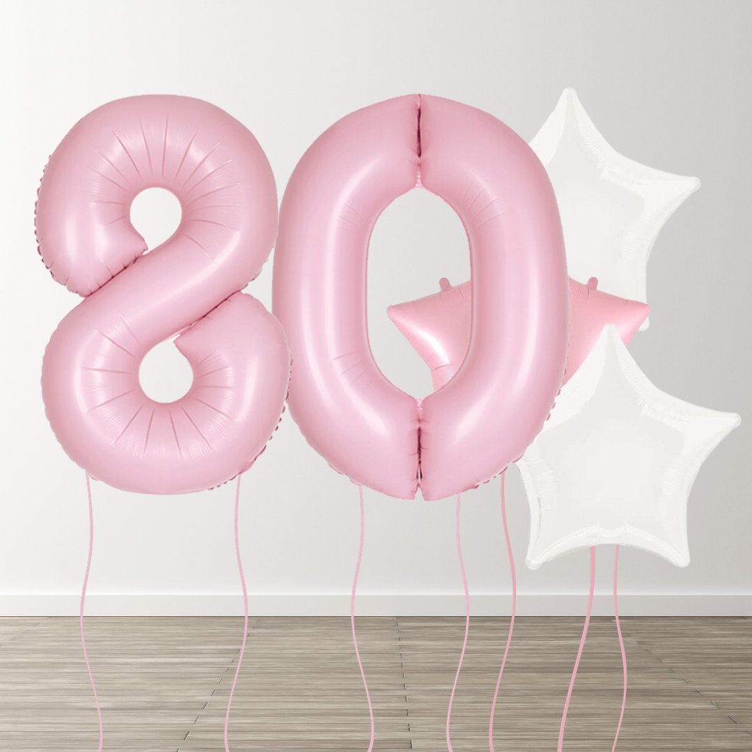 Matte Pink Foil Number Bunch
