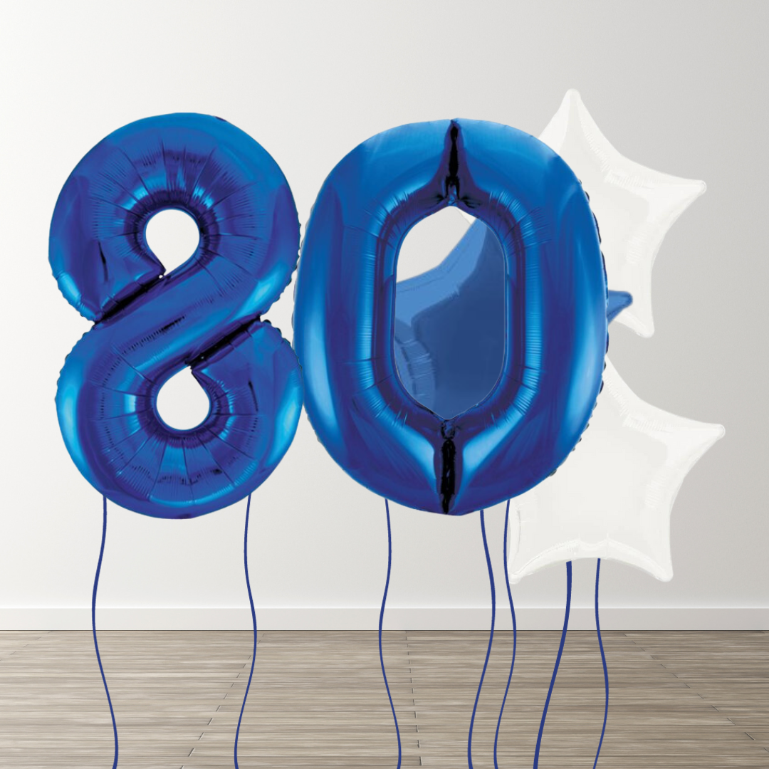 Blue Foil Number Bunch