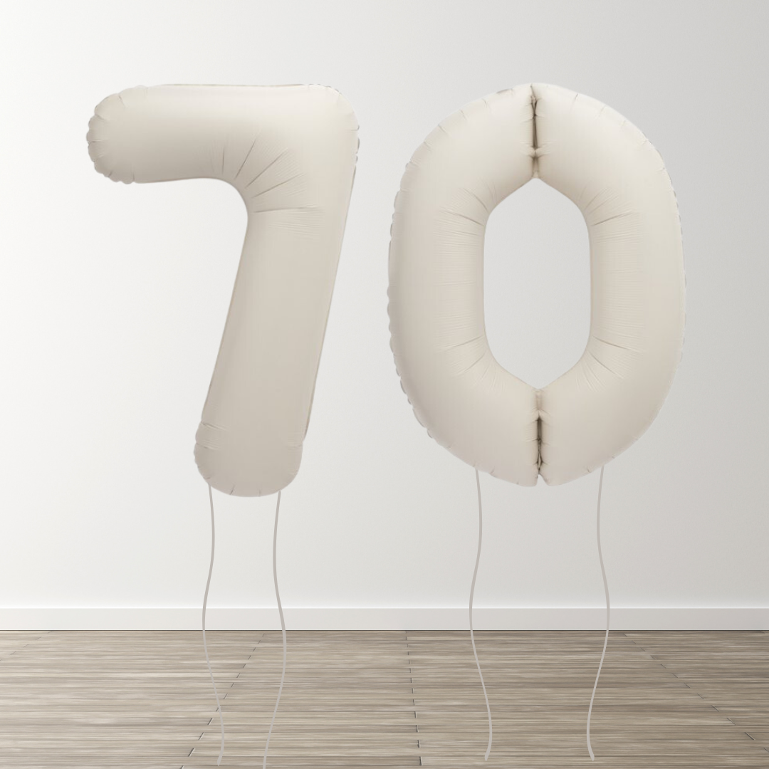Matte Neutral Foil Number Balloons