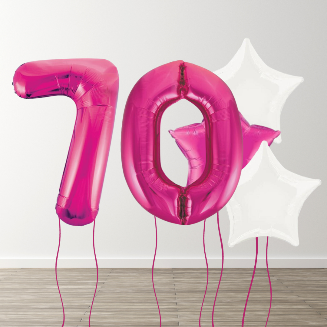Magenta Foil Number Bunch