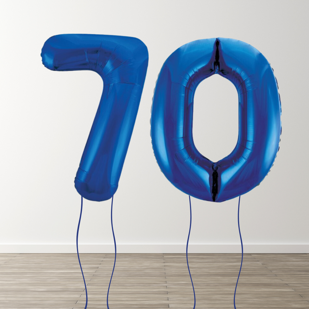 Blue Foil Number Balloons