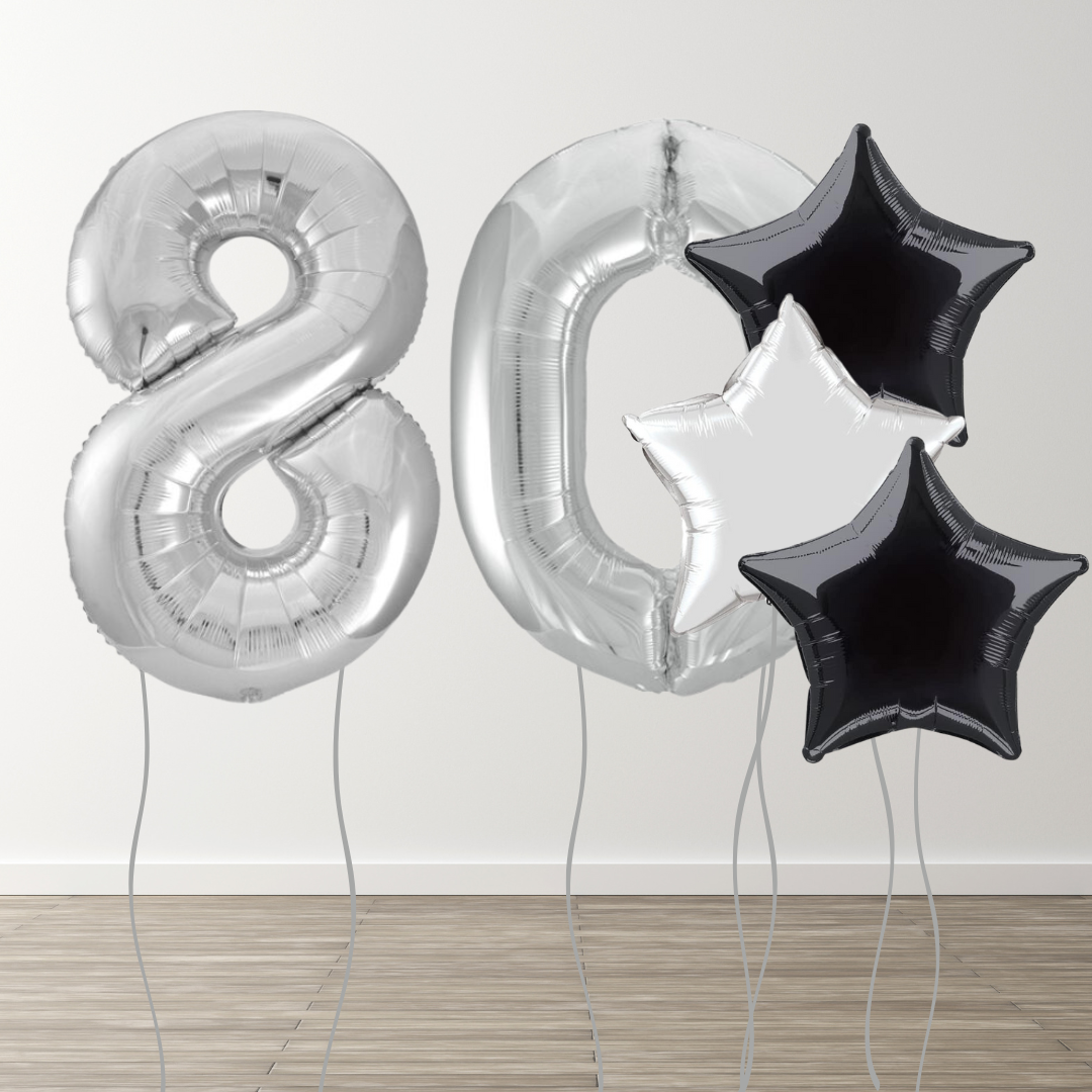 Silver Foil Number Bunch